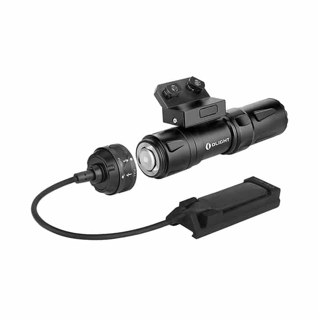 פנס לרוס"ר עם מחבר M-LOK, סוללה נטענת הניתנת להחלפה, מחבר PTT וכבל טעינה (Olight Odin Mini) – תמונה 4