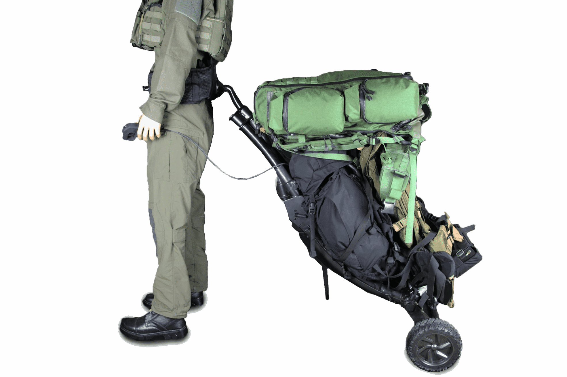 Marom Dolphin Wild Goose - A Personal Tactical, Military, Hunting, Hiking & Game Carrier Hauler with Wheels – תמונה 2