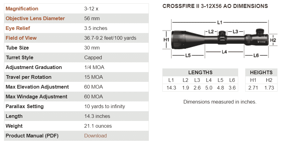 ⁦VORTEX CROSSFIRE II כוונת טלסקופית 1-4X24 עם ציור פני עדשה AO HOG⁩ – תמונה ⁦6⁩