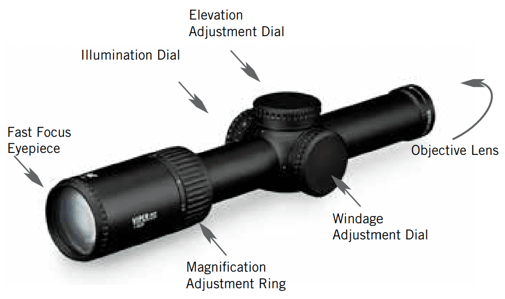 VORTEX VIPER PST דור ב' כוונת טלסקופית 1-6X24 עם ציור פני עדשה VMR-2 (MRAD) – תמונה 3