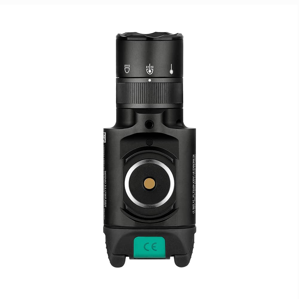 פנס נטען לנשק, מתאים למסילה פיקטינית Olight Baldr Pro R - פנס וציין לייזר ירוק, אלומה רחבה במרחק 200 מטרים – תמונה 3