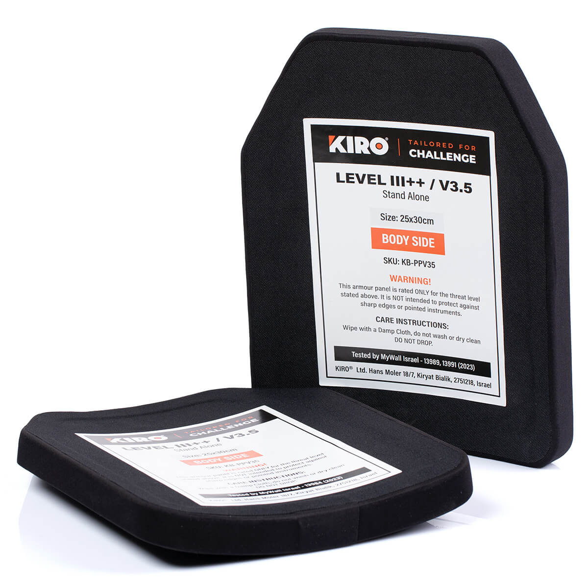 זוג פלטות מיגון SAPI Stand Alone ברמת מיגון ++NIJ 3 של חברת KIRO