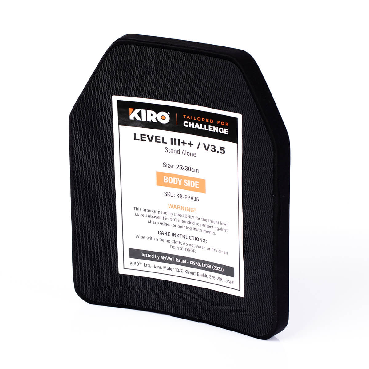 זוג פלטות מיגון SAPI Stand Alone ברמת מיגון ++NIJ 3 של חברת KIRO – תמונה 2