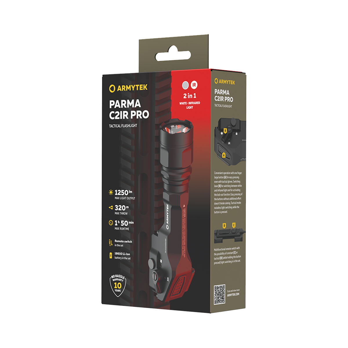 Armytek Parma C2IR Pro פנס אור לבן ואינפרה אדום – תמונה 7